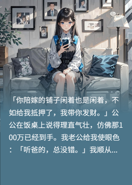 老公让我抵押陪嫁铺，我转送我弟：爸，你敢抢婚房？