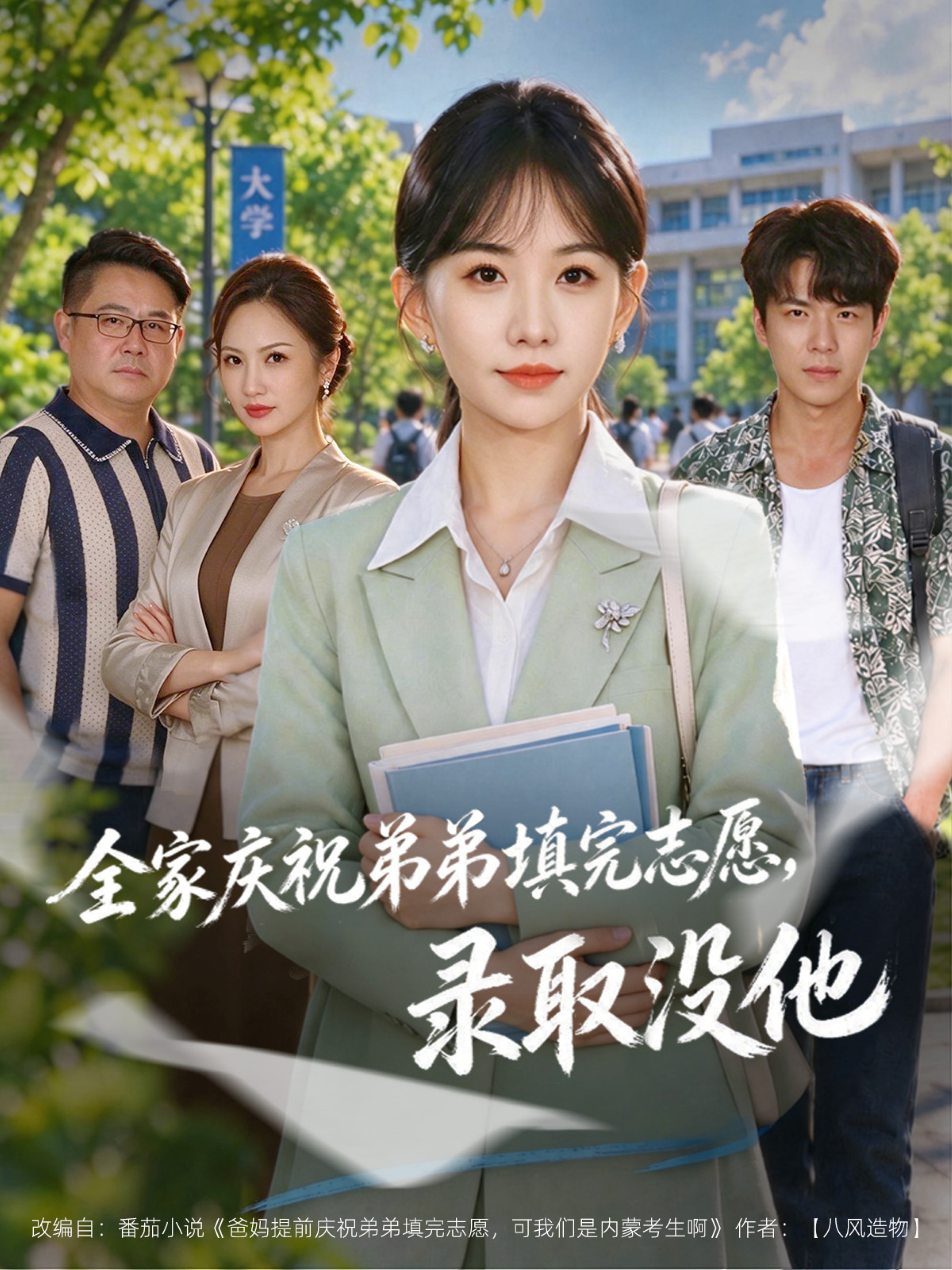 全家庆祝弟弟填完志愿，录取没他