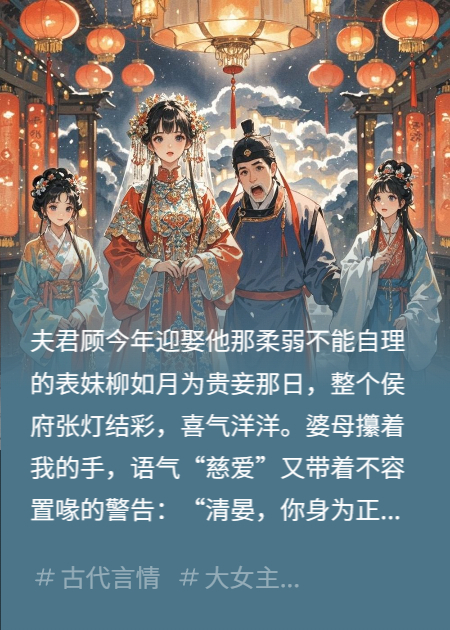 夫君纳妾那天，天幕直播他未来会被五马分尸无弹窗全文