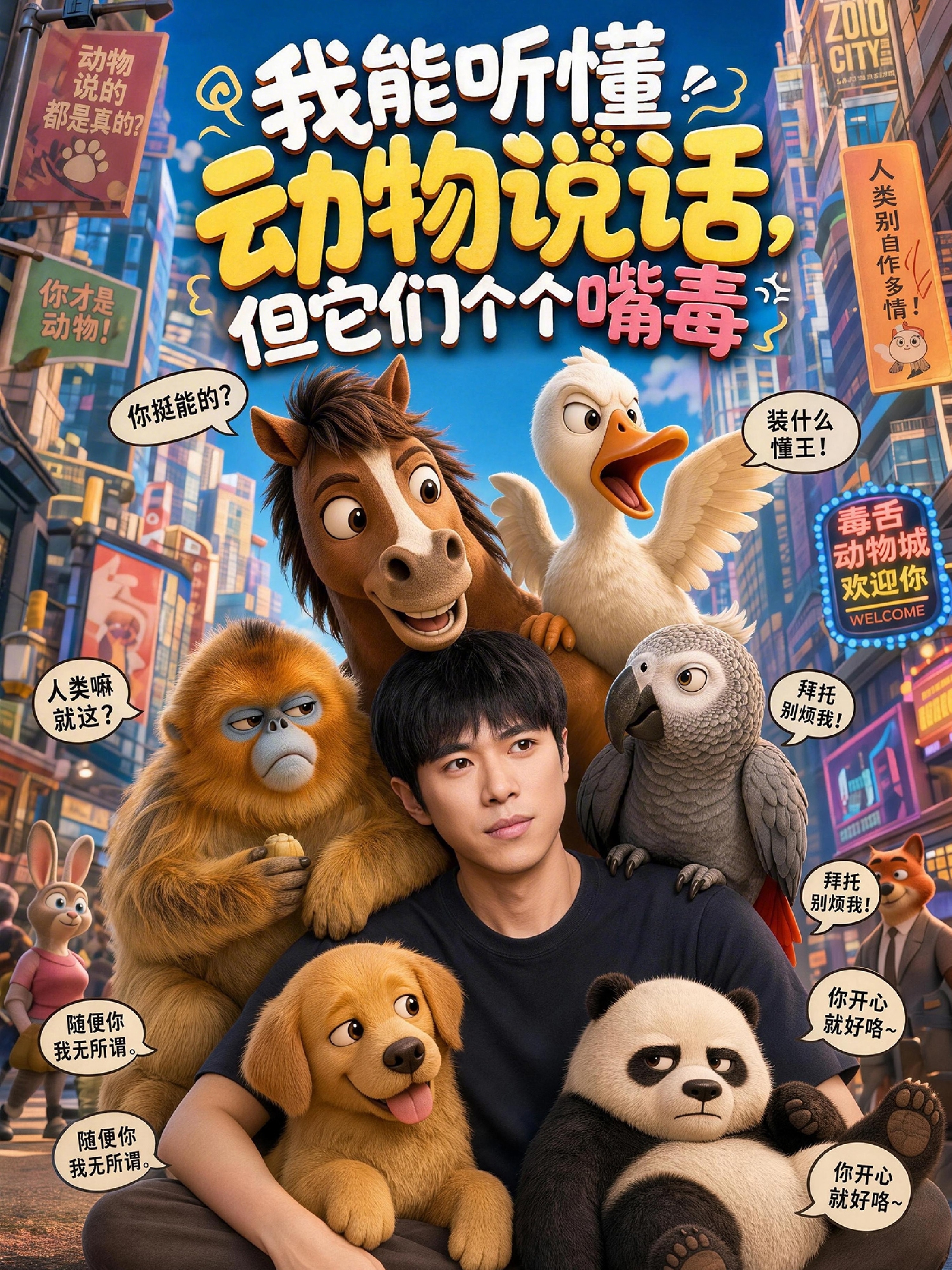 我能听懂动物说话，但它们个个嘴毒