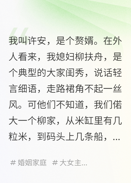 关于柳扶舟柳子昂柳子衿的内容在哪本小说里？