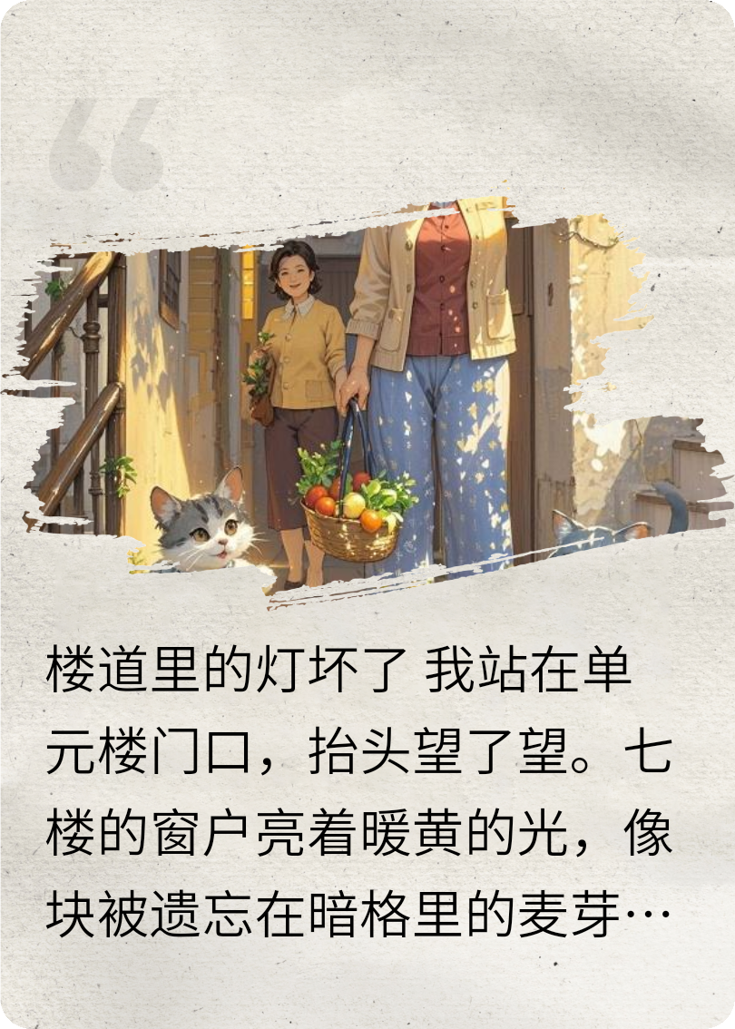 台阶照亮元楼门出现在什么小说里？