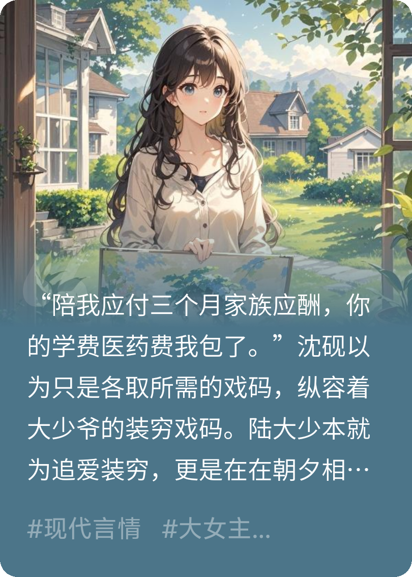 关于沈砚陆星燃顾明宇的内容在哪本小说里？