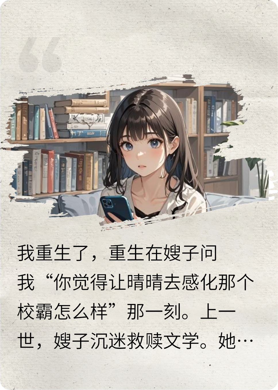 重生后，我笑著鼓勵(lì)侄女救贖校霸