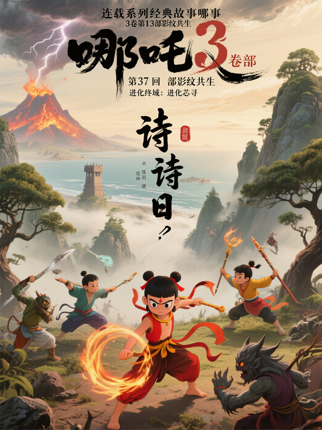 哪吒3卷第13部影紋共生第37回進化終域：進化芯尋