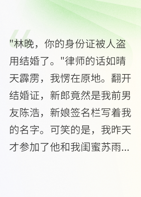 身份證被盜結(jié)婚后我重生了