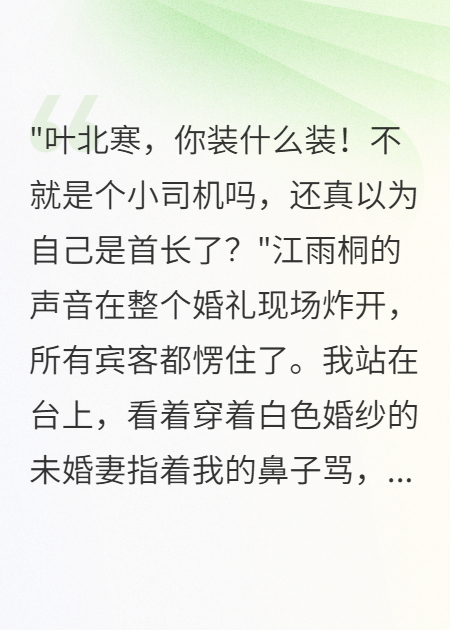 重生后我斷然拒絕假扮首長男友