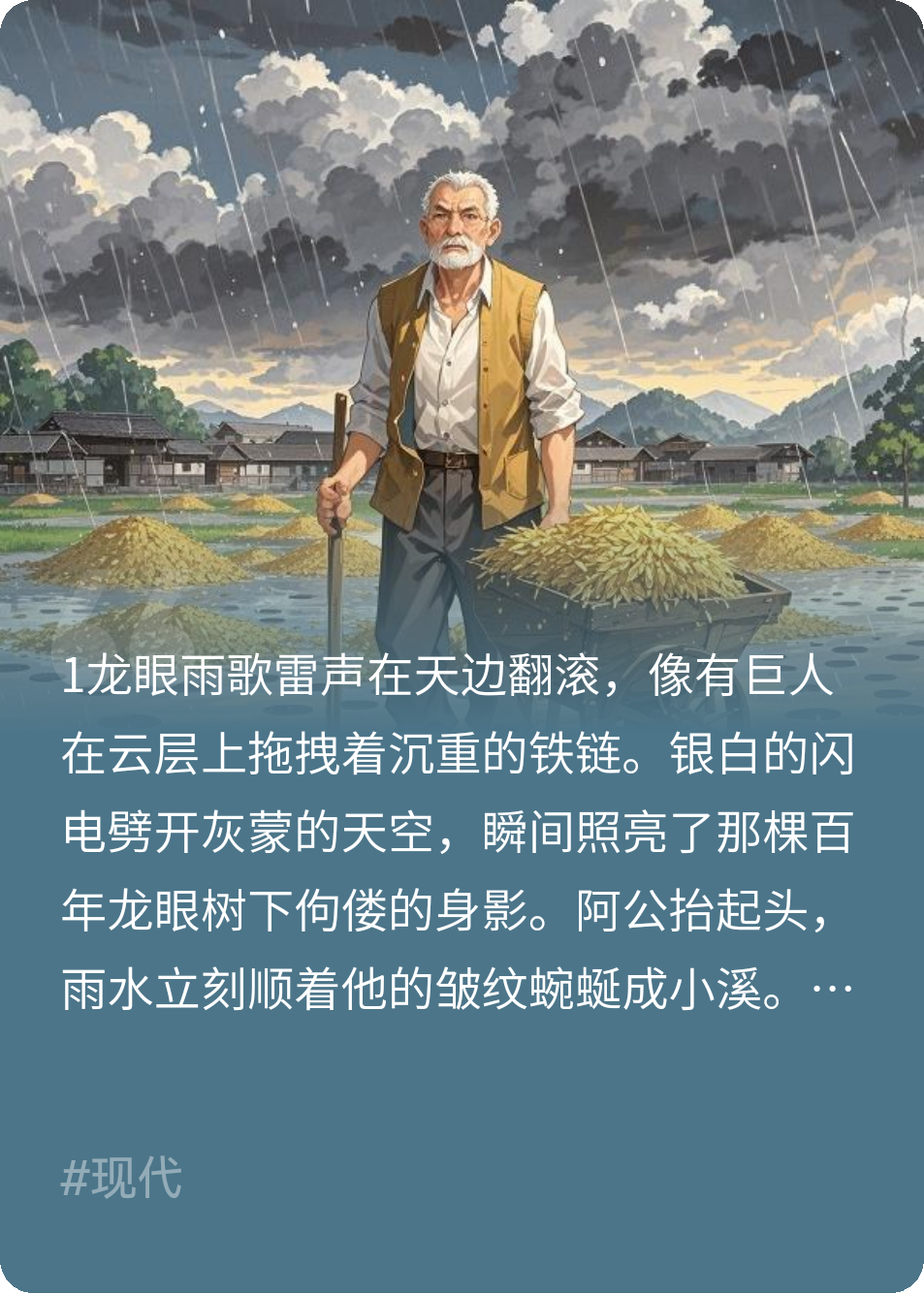 龍眼，稻谷，菠蘿蜜，牛糞，雨。