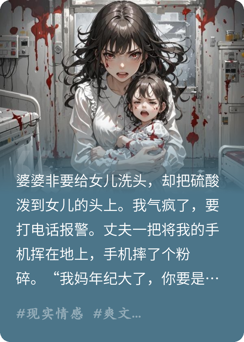 婆婆朝女兒潑硫酸后，我殺瘋了