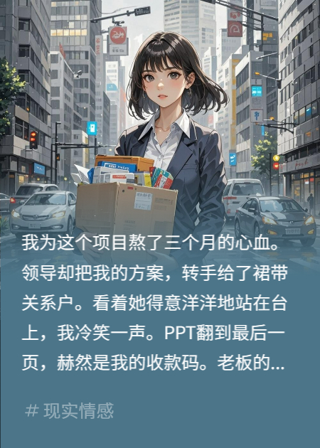 辛苦做的方案被搶?zhuān)野裀PT換成收款碼，老板臉都綠了