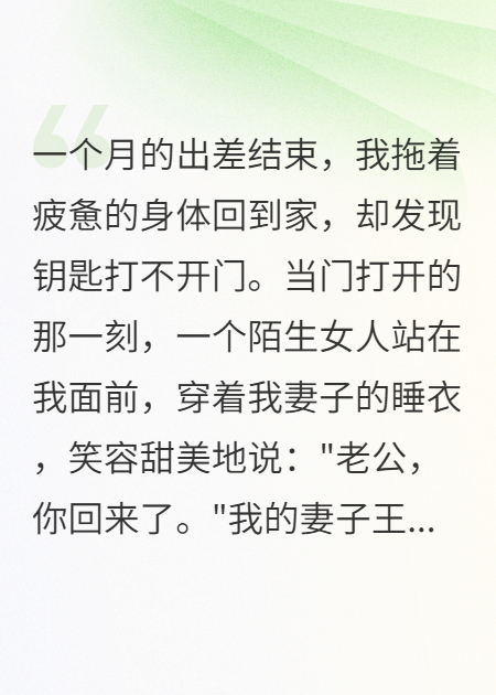 出差歸來妻子失蹤房內(nèi)多個(gè)女主人