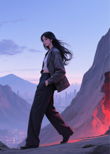 她把山燒了個洞