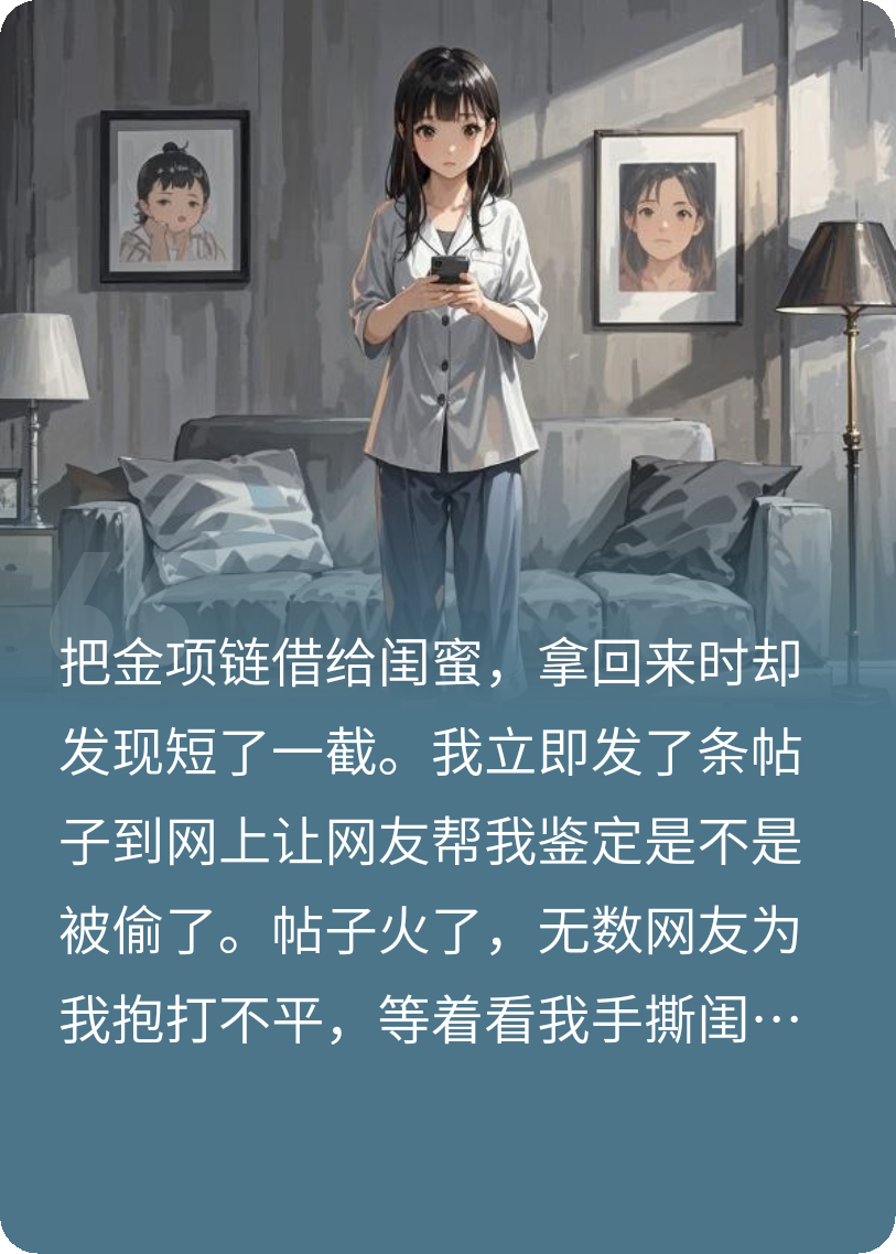 假裝偷剪我金項鏈的閨蜜，她要倒貼還我