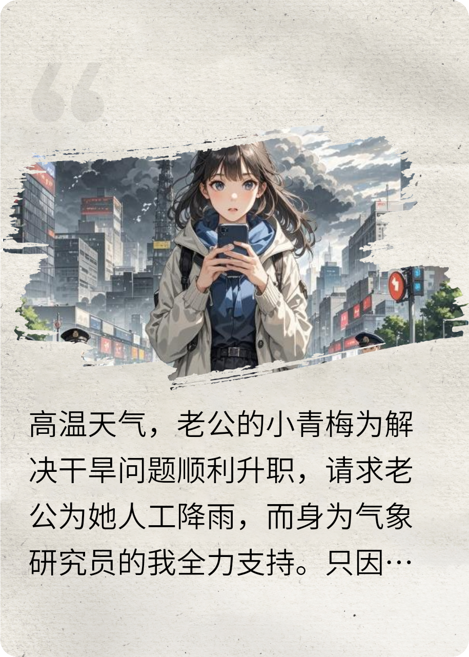 高溫天氣，老公為小青梅人工降雨