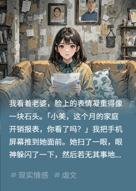 媳婦掙錢不夠花，家里開銷太大了
