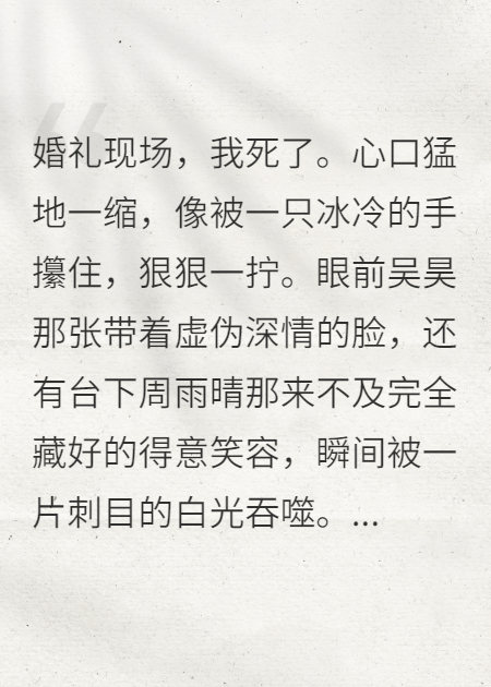 哪本小说的主角有吴昊陆沉周雨晴？