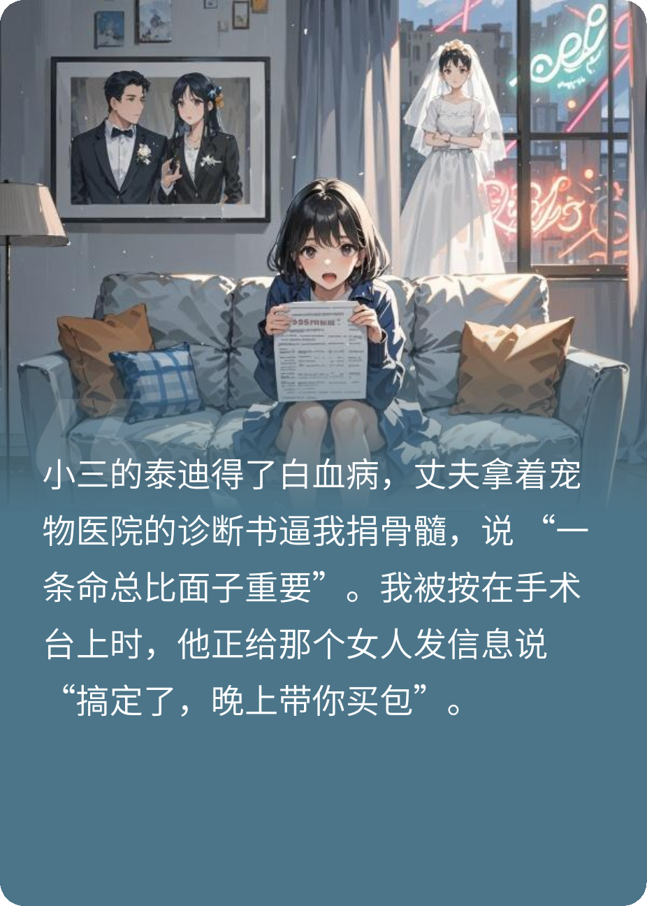 丈夫为讨好小三，逼我给狗捐骨髓最新篇章