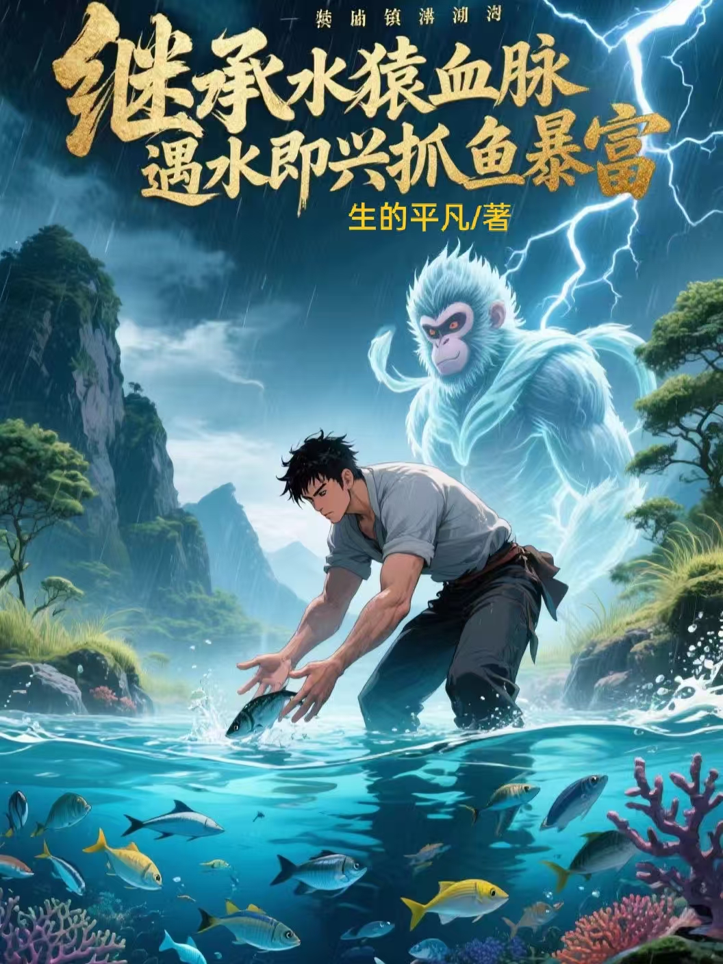 继承水猿血脉，遇水即兴抓鱼暴富