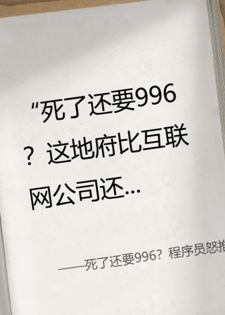 死了還996？程序員怒推地府改革