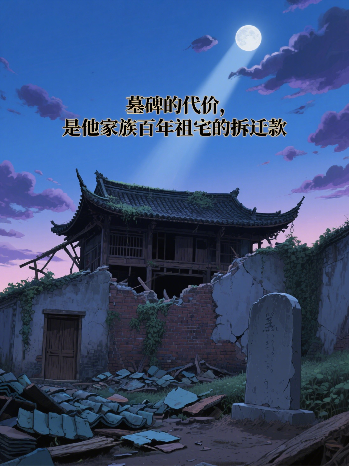 我墓碑的代價(jià)，是他家族百年祖宅的拆遷款