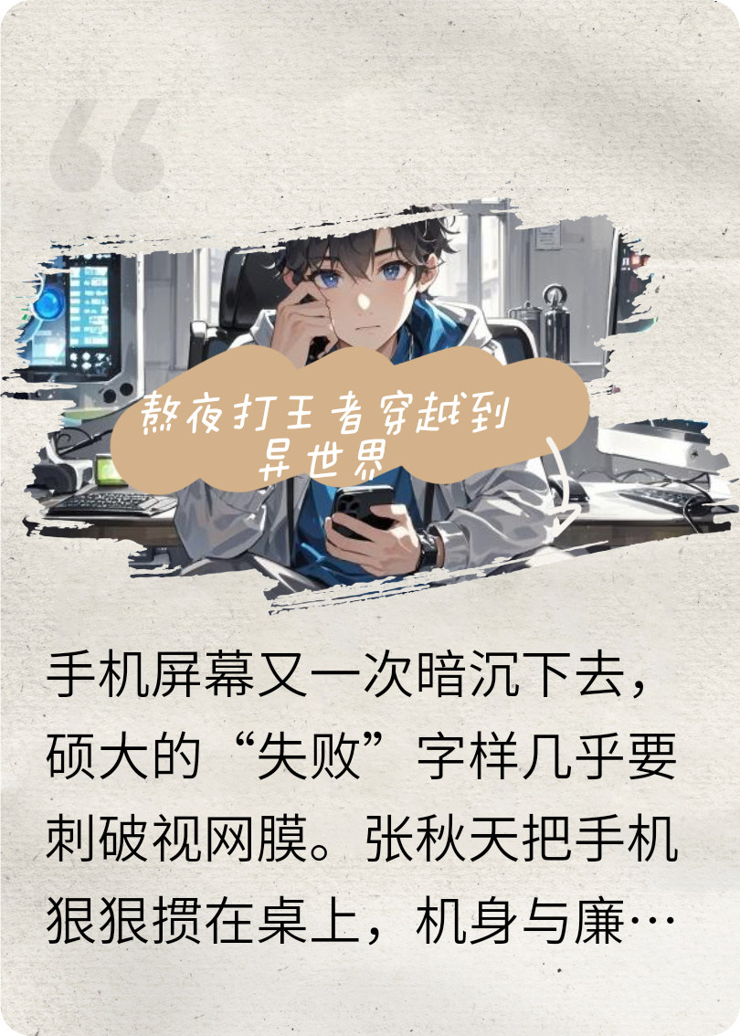 熬夜打王者，穿越到異世界