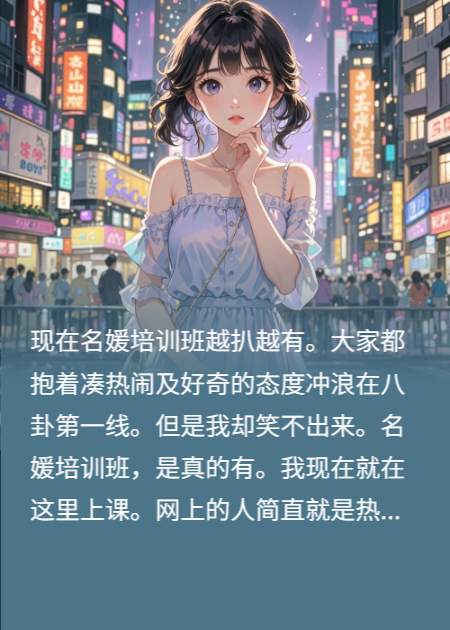 花十萬(wàn)報(bào)名后發(fā)現(xiàn)名媛是門(mén)技術(shù)活