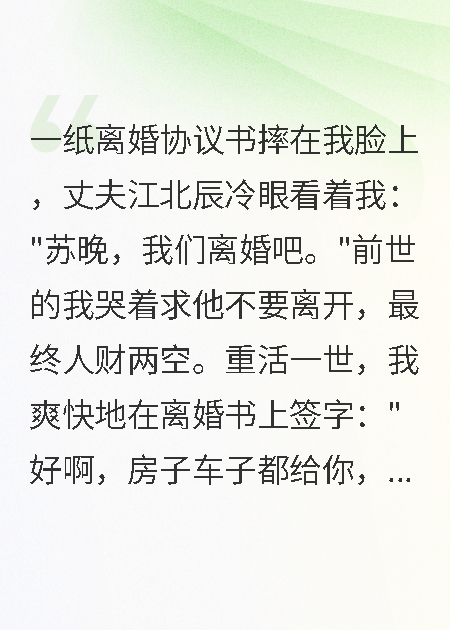 重生九零軍嫂我配合老公演離婚