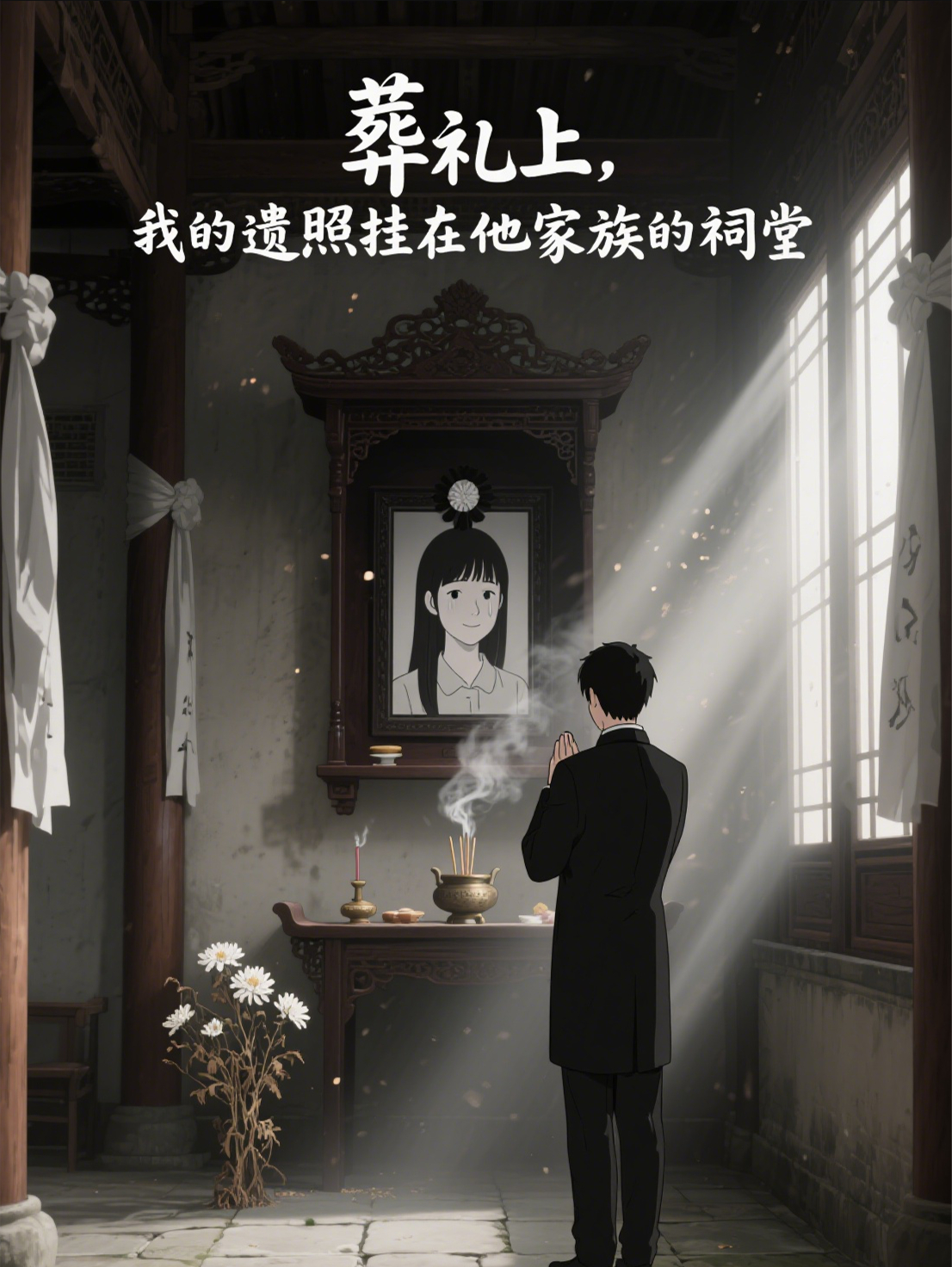 葬禮上，我的遺照掛他家族的祠堂