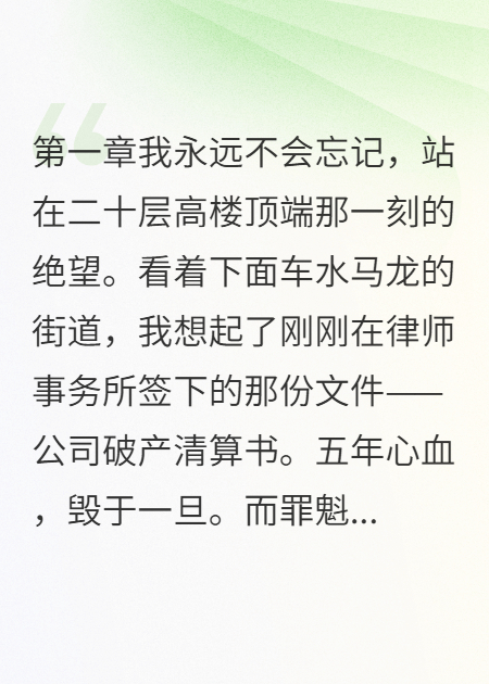 她为初恋殉情，我转身娶了富婆