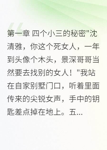 老公的四个小三让我逆袭成女王
