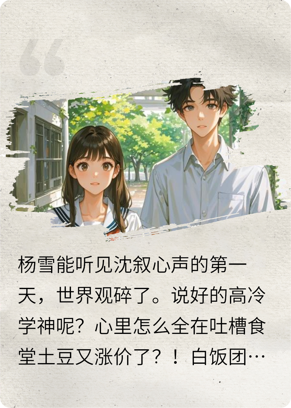 救命！我聽(tīng)見(jiàn)了學(xué)神的心聲