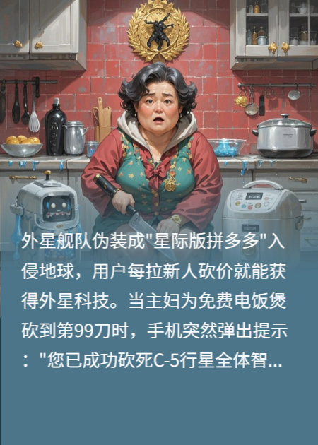 家庭煮婦在拼少少砍死外星人