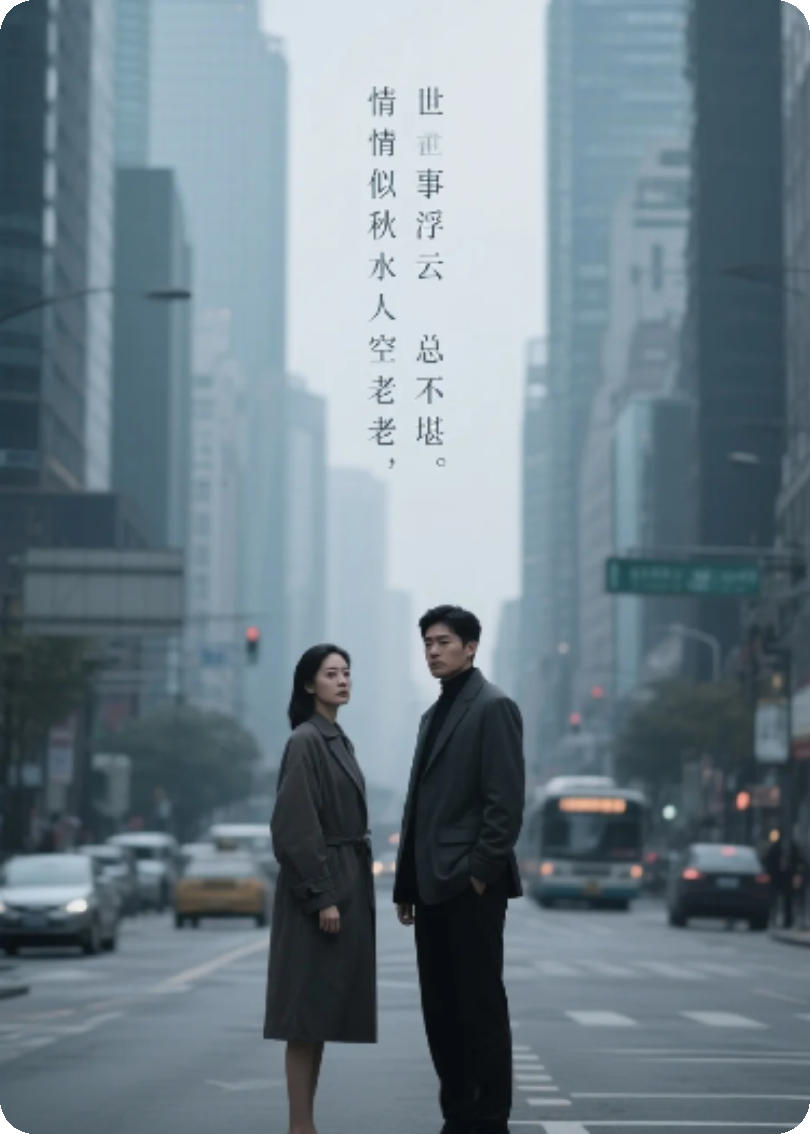 情似秋水人空老，世事浮云總不堪
