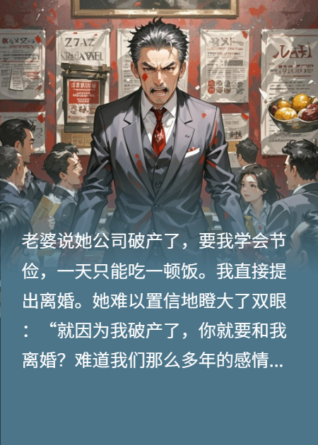老婆破產(chǎn)后，我和她離婚了