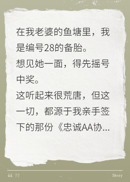 婚后AA制？老婆开启情感对等模式最新章节
