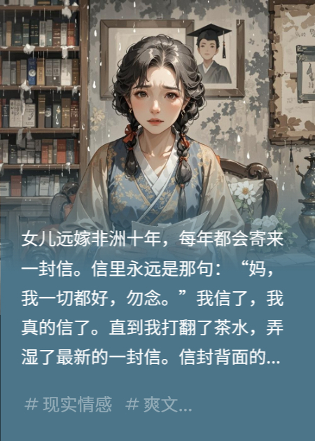 女兒嫁非洲10年，寄信我看后懵了